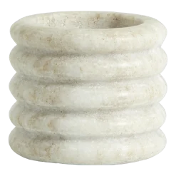 Bougeoir en marbre beige de diamètre 6 cm Otok - Nordal