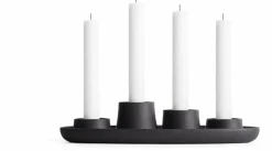 Bougeoir quadruple noir Aye Aye! - Emko