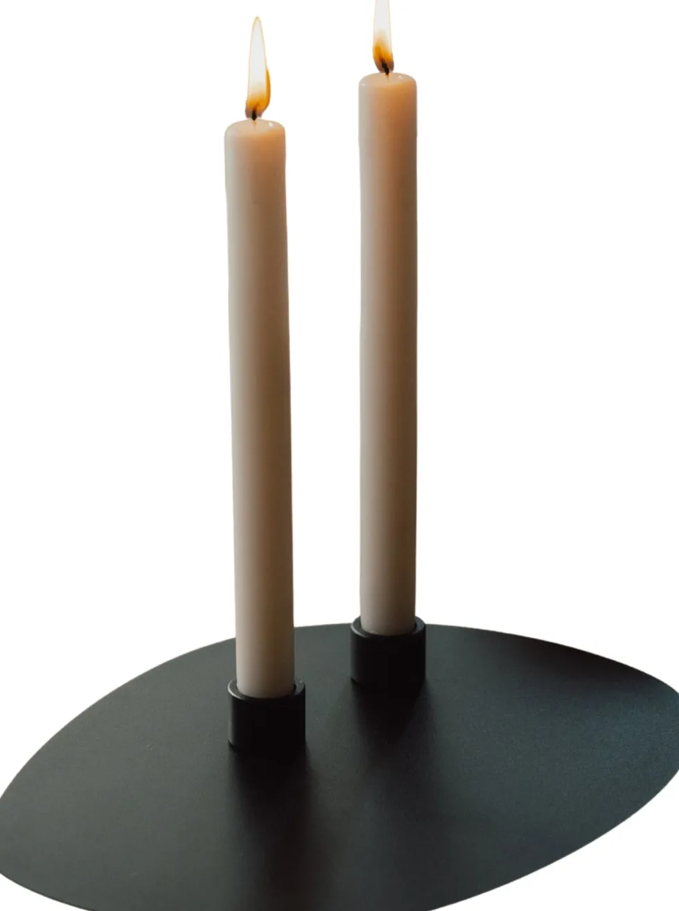Bougeoirs en acier noir 3x2,2cm Noa - Metallbude