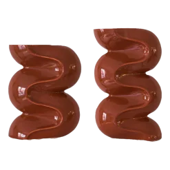 2 Bougeoirs en céramique terracotta Ganache - Cosin Paris