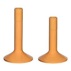 2 Bougeoirs en fer orange Kindred- Hübsch