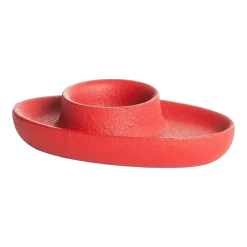 Bougeoir simple rouge Aye Aye! - Emko
