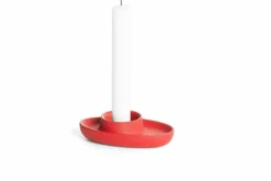Bougeoir simple rouge Aye Aye! - Emko