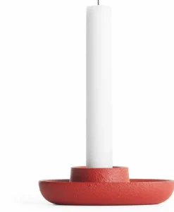 Bougeoir simple rouge Aye Aye! - Emko