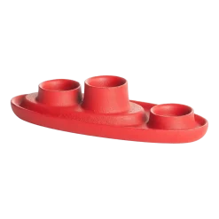 Bougeoir triple rouge Aye Aye! - Emko
