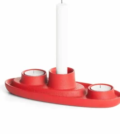 Bougeoir triple rouge Aye Aye! - Emko