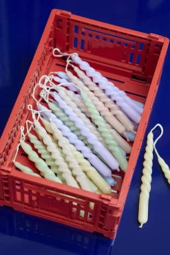 10 bougies blanc mini Swirl - HAY