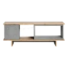 Buffet bas en béton et plaqué chêne 154,5cm Dice configuration 22 - Lyon Béton