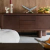Buffet bas en placage en frêne marron 40x160x72cm Herman - Dutchbone