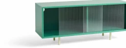 Buffet bas M en bois vert menthe avec portes vitrées - Hay
