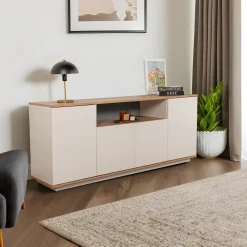 Buffet en bois cachemire et beige 180x44,5x75cm Arista - Home Design