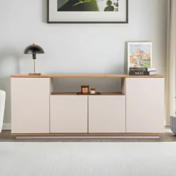 Buffet en bois cachemire et beige 180x44,5x75cm Arista - Home Design