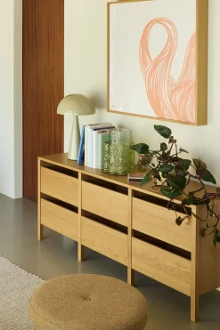 Buffet en bois de chêne marron 150x40xh65cm Forma - Hübsch