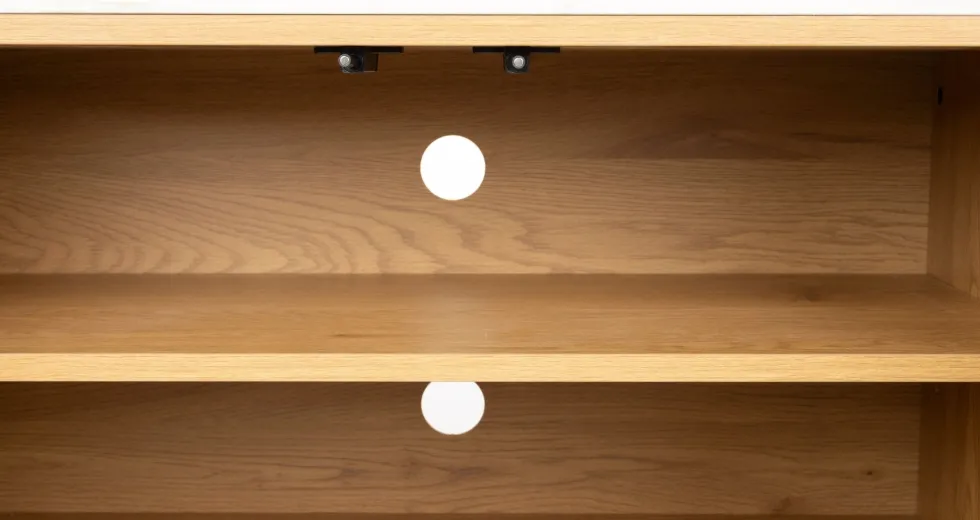 Buffet en bois de chêne 180x40x50cm Oréa - The Cool Republic