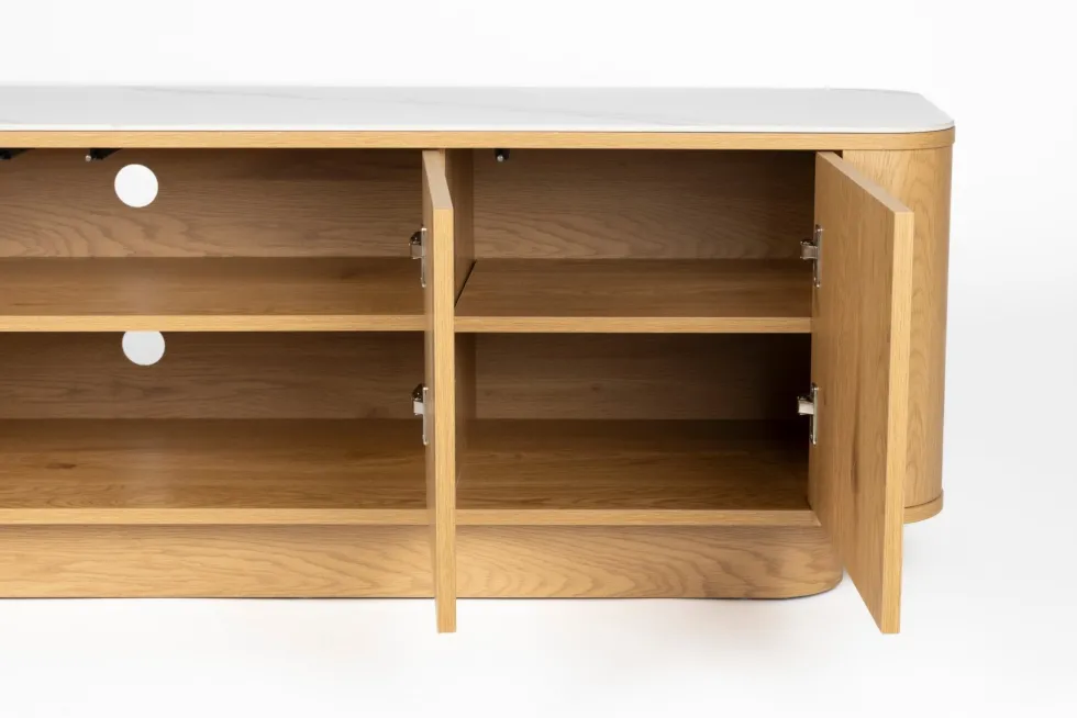 Buffet en bois de chêne 180x40x50cm Oréa - The Cool Republic