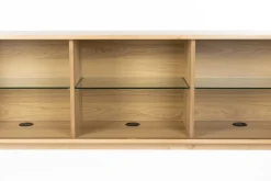 Buffet en bois de frêne naturel 180x40x75cm Barbier - Zuiver