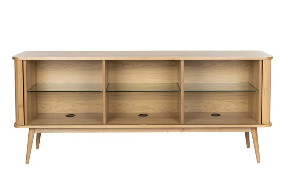 Buffet en bois de frêne naturel 180x40x75cm Barbier - Zuiver