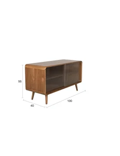 Buffet en bois de noyer 40x100x55cm Rise - Zuiver
