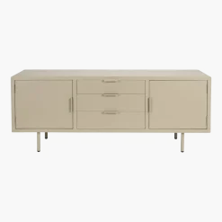 Buffet en bois et métal beige 140x40x55cm Siena - The Cool Republic