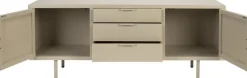 Buffet en bois et métal beige 140x40x55cm Siena - The Cool Republic