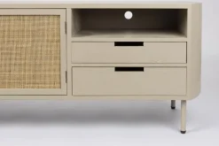 Buffet en bois et métal beige 38x150x55cm Sora - The Cool Republic
