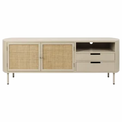 Buffet en bois et métal beige 38x150x55cm Sora - The Cool Republic