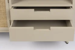 Buffet en bois et métal beige 38x150x55cm Sora - The Cool Republic