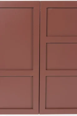 Buffet en bois et métal rouge 160x36x58cm Siena - The Cool Republic