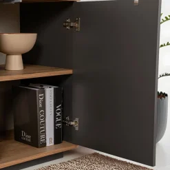 Buffet en bois gris et beige 180x44,5x75cm Arista - Home Design