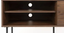 Buffet en bois marron et métal noir 120x40x50cm Orson - The Cool Republic