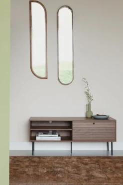 Buffet en bois marron et métal noir 120x40x50cm Orson - The Cool Republic