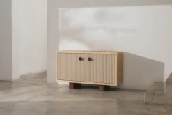 Buffet en bois massif d'hévéa et frêne naturel 120x40x70cm Heju x Nobodinoz - Nobodinoz