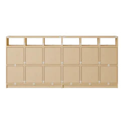 Buffet en bois mdf chêne 262x121cm Stacked Configuration 1 - Muuto