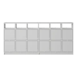 Buffet en bois mdf gris 262x121cm Stacked Configuration 1 - Muuto