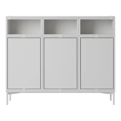 Buffet en bois mdf gris 131x106cm Stacked Configuration 3 - Muuto