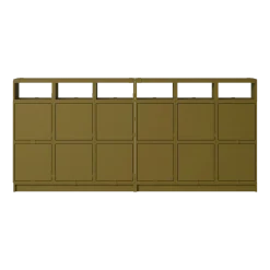 Buffet en bois mdf marron vert 262x121cm Stacked Configuration 1 - Muuto