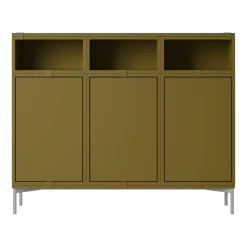 Buffet en bois mdf marron vert 131x106cm Stacked Configuration 3 - Muuto