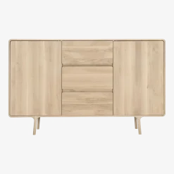 Buffet en chêne blanchi huilé Fawn - Gazzda