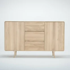 Buffet en chêne blanchi huilé Fawn - Gazzda