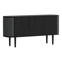 Buffet en chêne foncé noir 75 x 43 cm Treasures - UMAGE