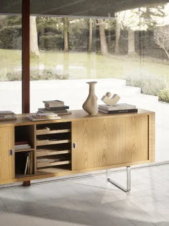 Buffet en chêne huilé et pieds en acier inoxydable 200cm CH825 - Carl Hansen & Søn