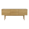 Buffet en chêne massif avec 2 portes et 2 tiroir 160x40x72cm Hight - Zuiver