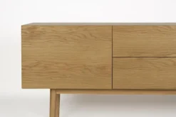 Buffet en chêne massif avec 2 portes et 2 tiroir 160x40x72cm Hight - Zuiver