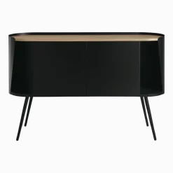 Buffet en métal noir et plateau chêne Armand - Resistub