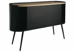 Buffet en métal noir et plateau chêne Armand - Resistub