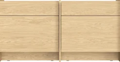 Buffet en placage chêne 146x51x76cm Hido - noo.ma