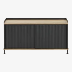 Buffet noir et chêne 124 cm Enfold - Muuto