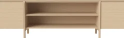 Buffet ouvert en chêne huilé blanchi 240cm Daia - Bolia