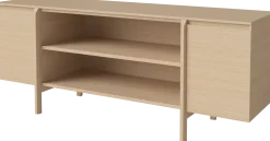 Buffet ouvert en chêne huilé blanchi180cm Daia - Bolia