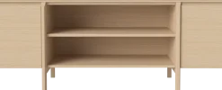 Buffet ouvert en chêne huilé blanchi180cm Daia - Bolia